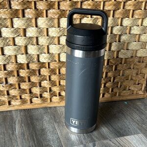 Yeti Charcoal and Silver Water Bottle